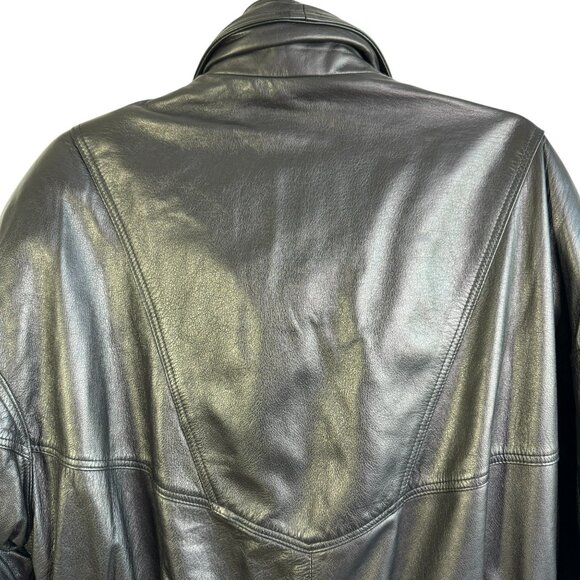 Vintage Dimitri Couture Black Leather Jacket – Men’s Medium, Moto Utility Style - Picture 7 of 11